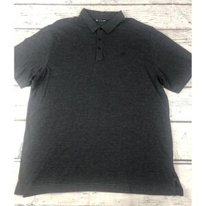 Travis Mathew Monterey Chest Stripe Polo Gray Shirt Mens XL
